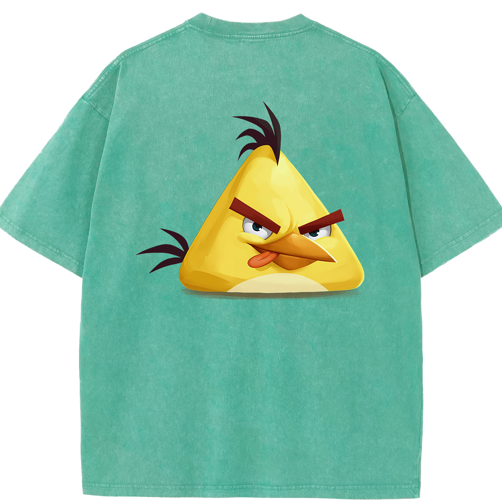 （画像用） Angry Birds アングリーバード 綿100% ヴィンテージ風 半袖Tシャツ（背面プリント）